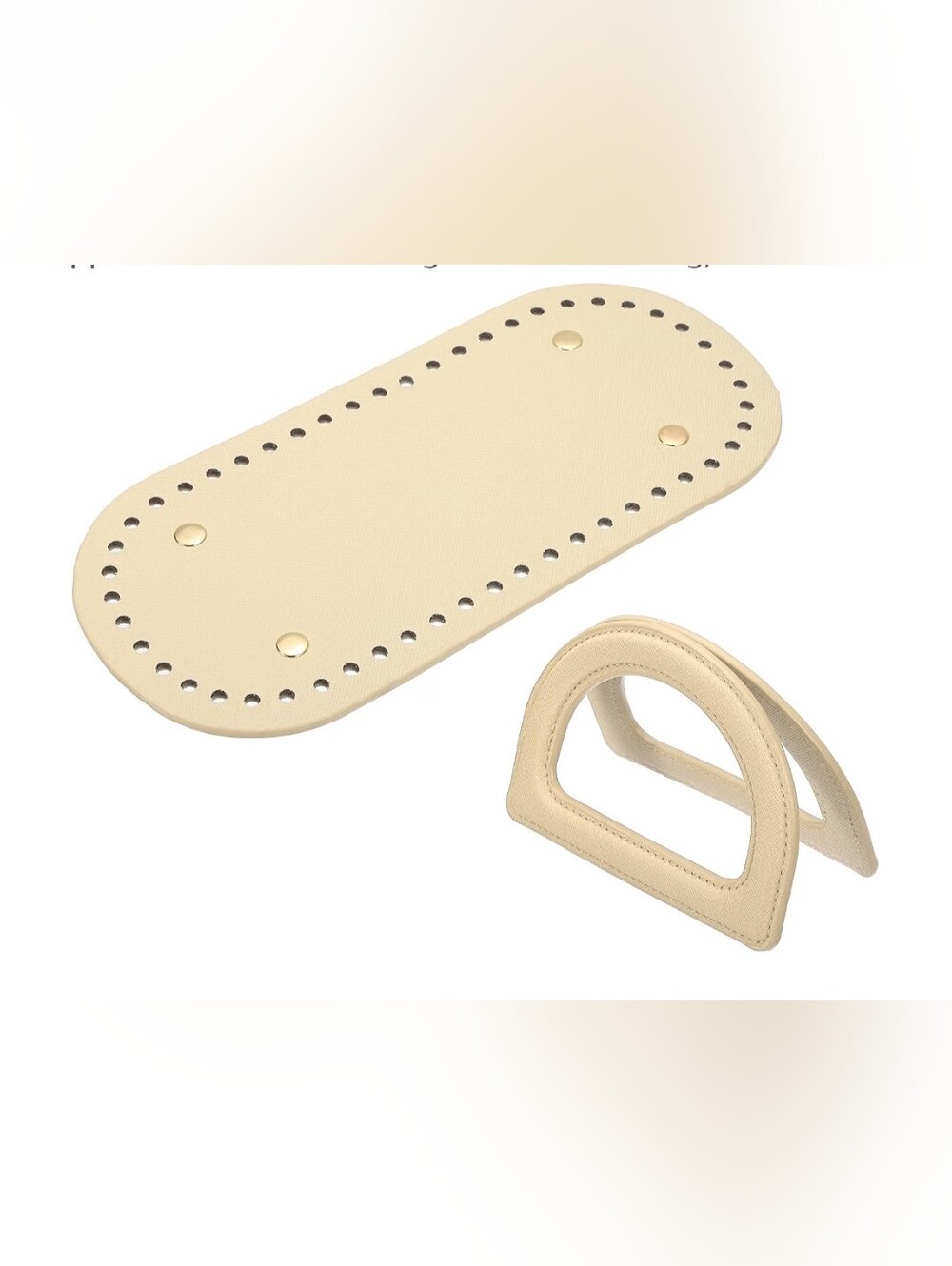 New Crochet Bag Making Kit- PU Leather Base and Handles Set
